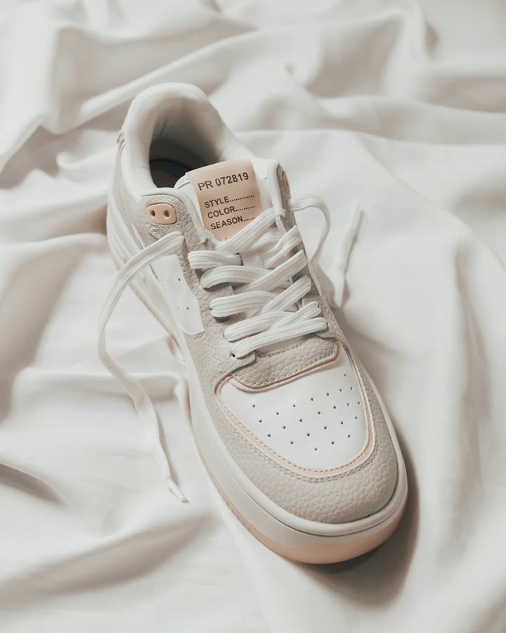 Erkek Krem Retro Sneaker
