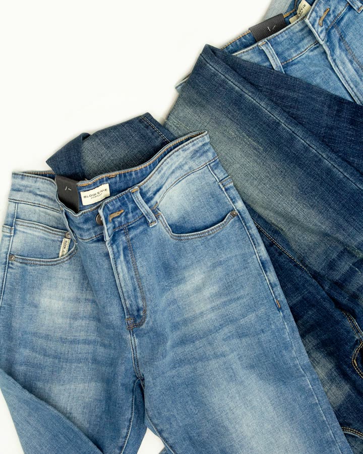 Kadın Mavi Wide Leg Jean Pantolon